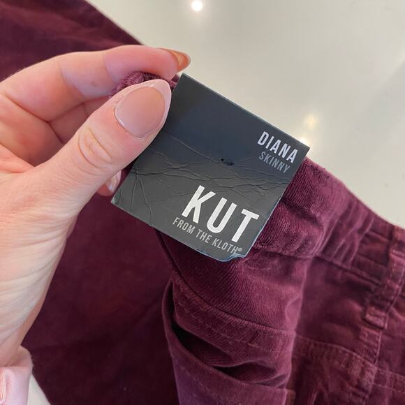 NWT Kut from the Kloth Diana Corduroy Relaxed Fit Skinny Jeans Pants Size 14 - Picture 6 of 10